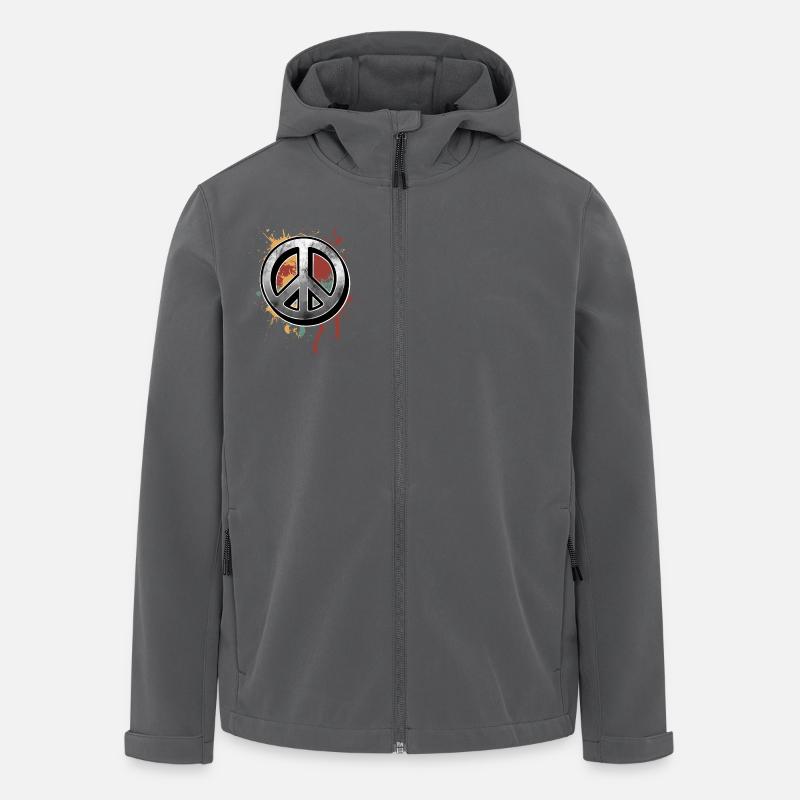 Peacezeichen - Recycelte Männer Softshell-Jacke von Stanley/Stella - Anthrazit
