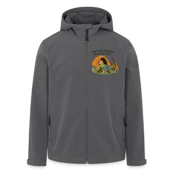 Campingplatz lifestyle - Recycelte Männer Softshell-Jacke von Stanley/Stella - Anthrazit - Vorne - AI Model Male 185 light (185cm)