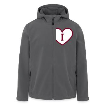 Buchstabe i Herz Sport Trend Burgund - Geschenkidee - Recycelte Männer Softshell-Jacke von Stanley/Stella - Anthrazit - Vorne - AI Model Male 185 light (185cm)