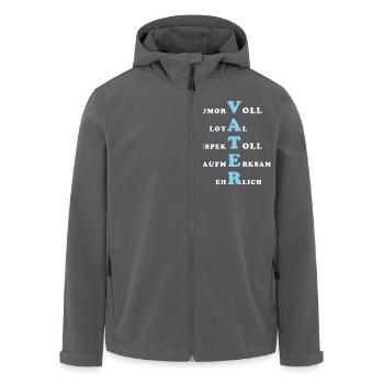Vater Eigenschaften - Recycelte Männer Softshell-Jacke von Stanley/Stella - Anthrazit - Vorne - AI Model Male 185 light (185cm)