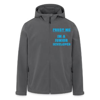 trust me - im a junior developer - Recycelte Männer Softshell-Jacke von Stanley/Stella - Anthrazit - Vorne - AI Model Male 185 light (185cm)