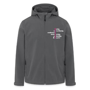 Mutter Eigenschaften - Recycelte Männer Softshell-Jacke von Stanley/Stella - Anthrazit - Vorne - AI Model Male 185 light (185cm)