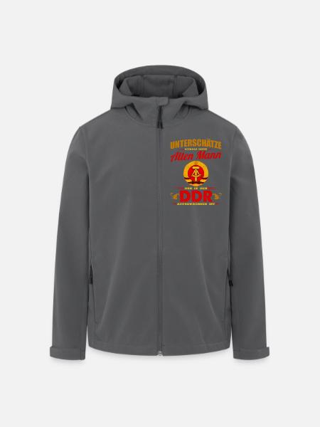 DDR Shirt Alter Mann in der DDR geboren - Recycelte Männer Softshell-Jacke von Stanley/Stella - Anthrazit
