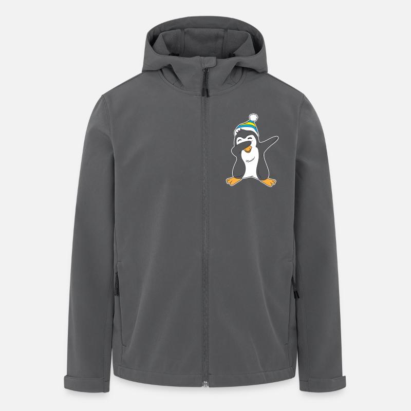 Penguin Dab Penguin Dabbing - Men’s Recycled Softshell Jacket by Stanley/Stella - anthracite