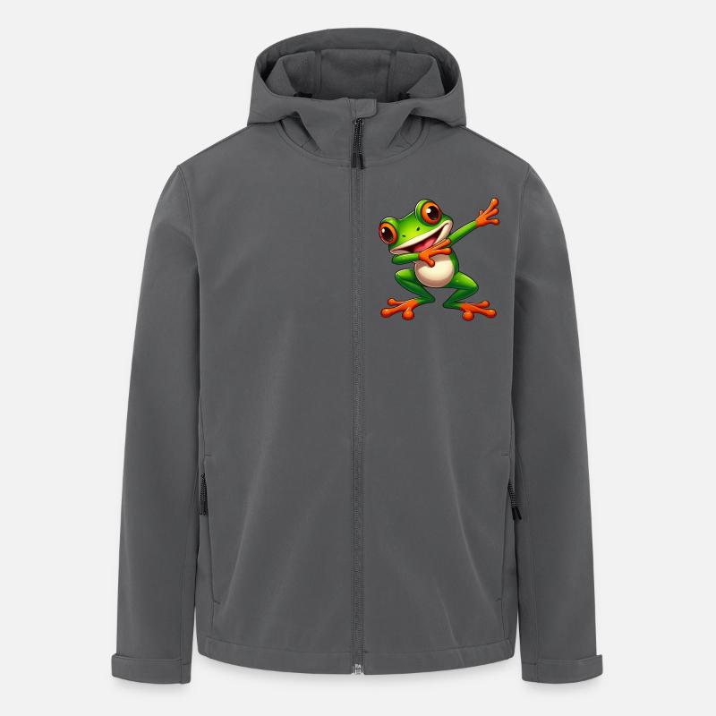 Cool Frog Dabbing Toad Style - Men’s Recycled Softshell Jacket by Stanley/Stella - anthracite