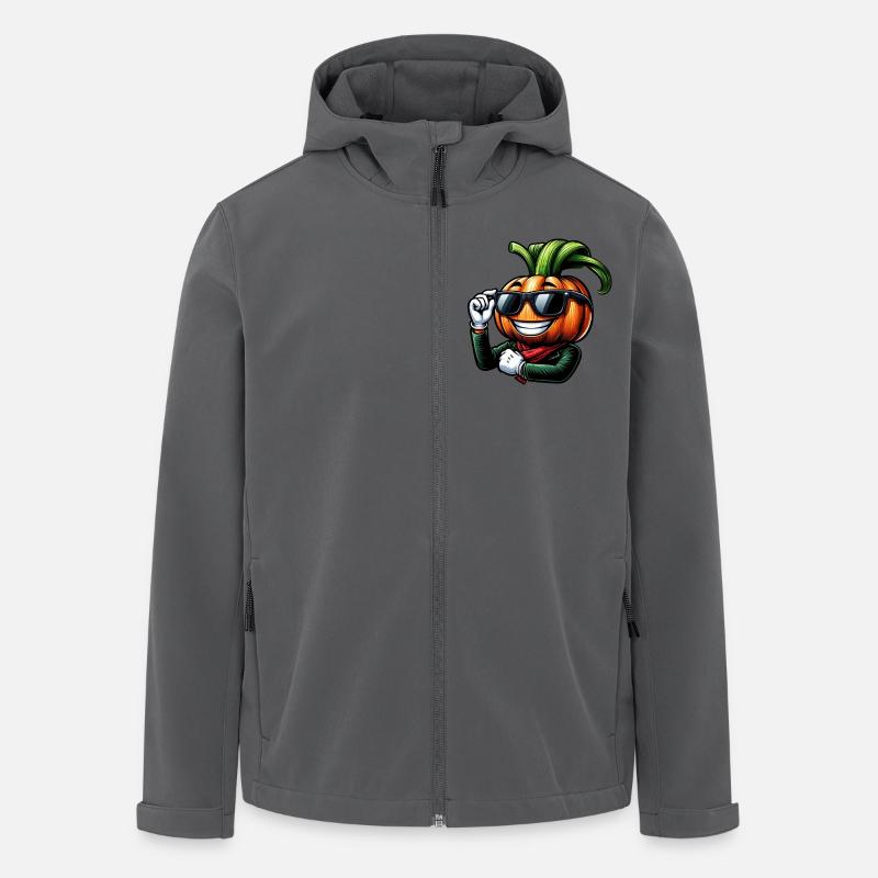 Cool vegan onion with sunglasses - Men’s Recycled Softshell Jacket by Stanley/Stella - anthracite