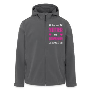 Zwei Titel Mutter Altenpflegerin - Recycelte Männer Softshell-Jacke von Stanley/Stella - Anthrazit - Vorne - AI Model Male 185 light (185cm)