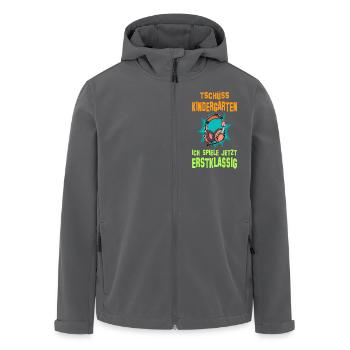 Tschüss Kindergarten Schulanfang Einschulung - Recycelte Männer Softshell-Jacke von Stanley/Stella - Anthrazit - Vorne - AI Model Male 185 light (185cm)