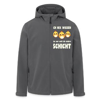 Das War die Andere Schicht - Recycelte Männer Softshell-Jacke von Stanley/Stella - Anthrazit - Vorne - AI Model Male 185 light (185cm)