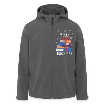 Frohe Bookmas - Festliche Freude für Buchliebhaber - Recycelte Männer Softshell-Jacke von Stanley/Stella - Anthrazit - Vorne - AI Model Male 185 light (185cm)