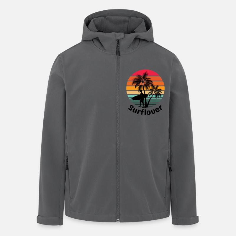 Surflover - Recycelte Männer Softshell-Jacke von Stanley/Stella - Anthrazit
