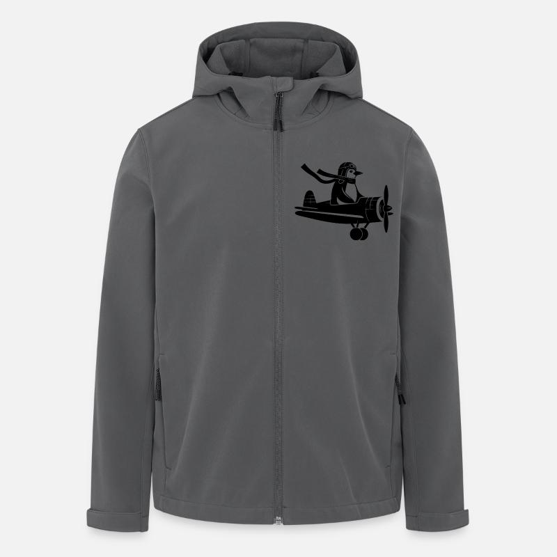 Penguin Pilots Silhouette Flight License - Men’s Recycled Softshell Jacket by Stanley/Stella - anthracite