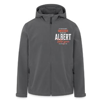 Albert Name Personalisiert Albert - Recycelte Männer Softshell-Jacke von Stanley/Stella - Anthrazit - Vorne - AI Model Male 185 light (185cm)