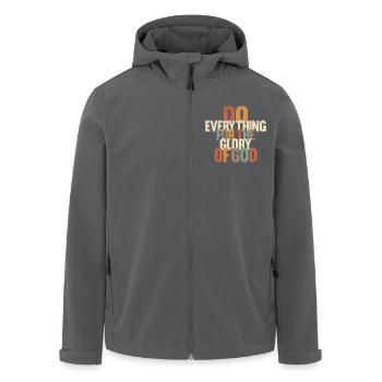 Tut alles zur Ehre Gottes - Recycelte Männer Softshell-Jacke von Stanley/Stella - Anthrazit - Vorne - AI Model Male 185 light (185cm)