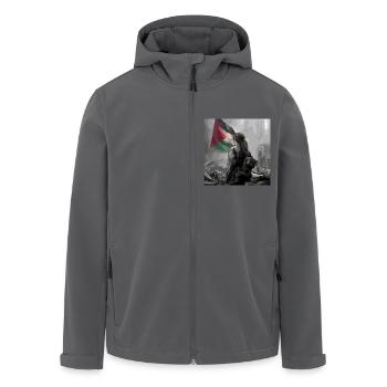 Freedom Free Palestine - Recycelte Männer Softshell-Jacke von Stanley/Stella - Anthrazit - Vorne - AI Model Male 185 light (185cm)