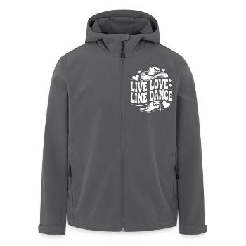 Live Love Line Dance Linedance Spass am Tanzen - Recycelte Männer Softshell-Jacke von Stanley/Stella - Anthrazit - Vorne - AI Model Male 185 light (185cm)