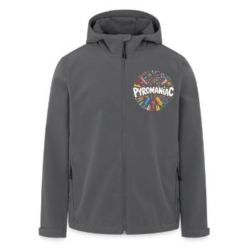 Pyrotechnik Silvester Feuerwerk Neujahr - Recycelte Männer Softshell-Jacke von Stanley/Stella - Anthrazit - Vorne - AI Model Male 185 light (185cm)