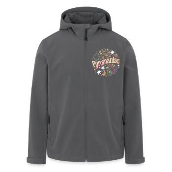 Pyrotechnik Silvester Feuerwerk Neujahr - Recycelte Männer Softshell-Jacke von Stanley/Stella - Anthrazit - Vorne - AI Model Male 185 light (185cm)
