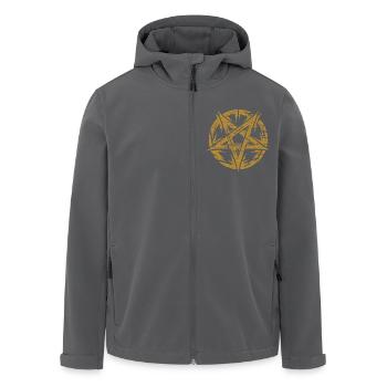 Zerrissenes Pentagramm Okkultes Zeichen - Recycelte Männer Softshell-Jacke von Stanley/Stella - Anthrazit - Vorne - AI Model Male 185 light (185cm)