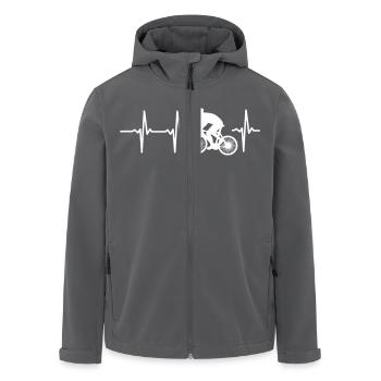 MEIN HERZ SCHLÄGT FÜR RADSPORT! - Recycelte Männer Softshell-Jacke von Stanley/Stella - Anthrazit - Vorne - AI Model Male 185 light (185cm)