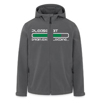 Gehirn wird geladen... - Recycelte Männer Softshell-Jacke von Stanley/Stella - Anthrazit - Vorne - AI Model Male 185 light (185cm)