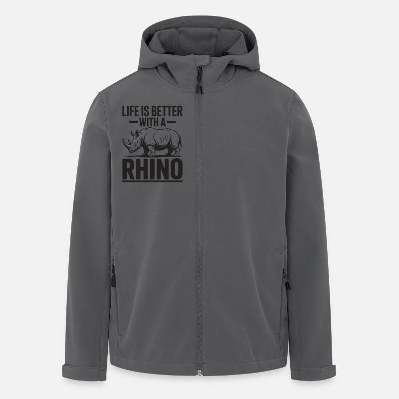 Nashorn - Recycelte Männer Softshell-Jacke von Stanley/Stella - Anthrazit