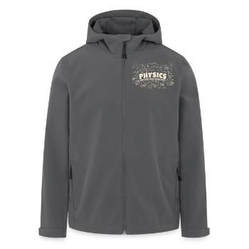 Physik Warum Dinge andere Dinge tun | Lustige Physik - Recycelte Männer Softshell-Jacke von Stanley/Stella - Anthrazit - Vorne - AI Model Male 185 light (185cm)