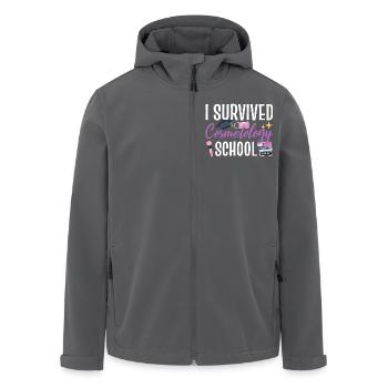 I Survived Cosmetology School - Recycelte Männer Softshell-Jacke von Stanley/Stella - Anthrazit - Vorne - AI Model Male 185 light (185cm)