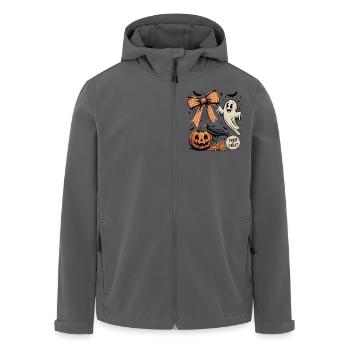 Halloween Geist - Recycelte Männer Softshell-Jacke von Stanley/Stella - Anthrazit - Vorne - AI Model Male 185 light (185cm)