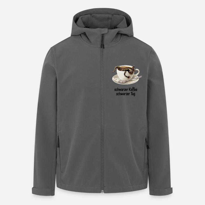 Kaffee–Salamander 2 - Recycelte Männer Softshell-Jacke von Stanley/Stella - Anthrazit