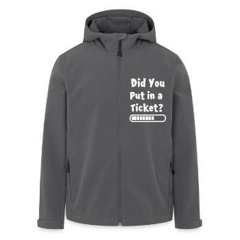 Hast du ein Ticket erstellt? Lustiges IT Meme - Recycelte Männer Softshell-Jacke von Stanley/Stella - Anthrazit - Vorne - AI Model Male 185 light (185cm)