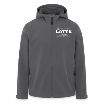 In da Früh mit einer LATTE und Sonne - Recycelte Männer Softshell-Jacke von Stanley/Stella - Anthrazit - Vorne - AI Model Male 185 light (185cm)