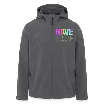Rave Raver Techno music Techno bass Mischpult - Recycelte Männer Softshell-Jacke von Stanley/Stella - Anthrazit - Vorne - AI Model Male 185 light (185cm)