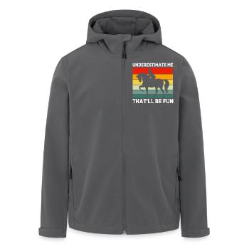 Dressur Dressurpferd Dressurreiter - Recycelte Männer Softshell-Jacke von Stanley/Stella - Anthrazit - Vorne - AI Model Male 185 light (185cm)