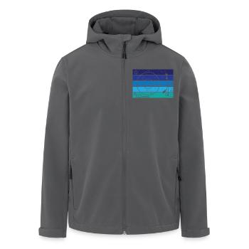 Vinyl - Recycelte Männer Softshell-Jacke von Stanley/Stella - Anthrazit - Vorne - AI Model Male 185 light (185cm)