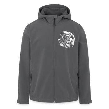 Skull mit Kaffeebecher Kaffee - Recycelte Männer Softshell-Jacke von Stanley/Stella - Anthrazit - Vorne - AI Model Male 185 light (185cm)