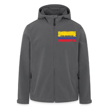 Kolumbien - Recycelte Männer Softshell-Jacke von Stanley/Stella - Anthrazit - Vorne - AI Model Male 185 light (185cm)