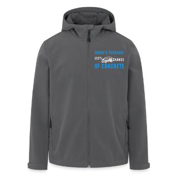 Beton Betonfertiger Betonmischer - Recycelte Männer Softshell-Jacke von Stanley/Stella - Anthrazit - Vorne - AI Model Male 185 light (185cm)
