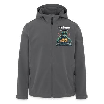 Maximum Groove - Coole DJ-Schildkröte - Recycelte Männer Softshell-Jacke von Stanley/Stella - Anthrazit - Vorne - AI Model Male 185 light (185cm)