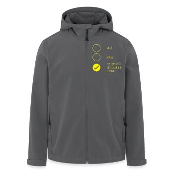 Beton Betonfertiger Betonmischer - Recycelte Männer Softshell-Jacke von Stanley/Stella - Anthrazit - Vorne - AI Model Male 185 light (185cm)