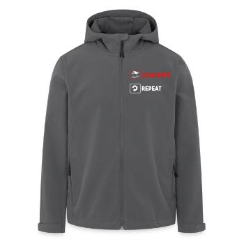 Beton Betonfertiger Betonmischer - Recycelte Männer Softshell-Jacke von Stanley/Stella - Anthrazit - Vorne - AI Model Male 185 light (185cm)
