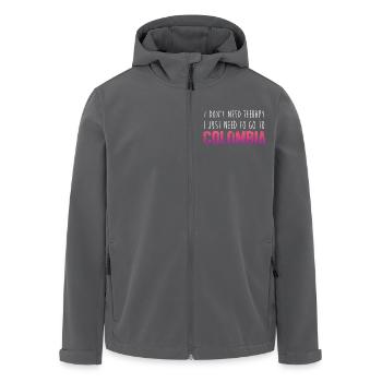 Kolumbien - Recycelte Männer Softshell-Jacke von Stanley/Stella - Anthrazit - Vorne - AI Model Male 185 light (185cm)
