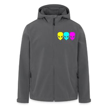 Rave Raver Techno music Techno bass Mischpult - Recycelte Männer Softshell-Jacke von Stanley/Stella - Anthrazit - Vorne - AI Model Male 185 light (185cm)