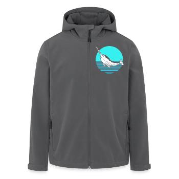 Narwal - Recycelte Männer Softshell-Jacke von Stanley/Stella - Anthrazit - Vorne - AI Model Male 185 light (185cm)