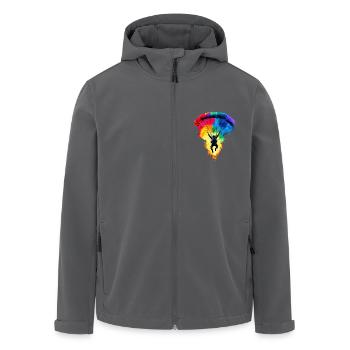 Fallschirmspringen Fallschirmspringer Skydiving - Recycelte Männer Softshell-Jacke von Stanley/Stella - Anthrazit - Vorne - AI Model Male 185 light (185cm)