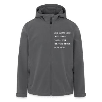 JONE WASTE YORE TOYE MONME YORALL REDIII THE VOICE - Recycelte Männer Softshell-Jacke von Stanley/Stella - Anthrazit - Vorne - AI Model Male 185 light (185cm)
