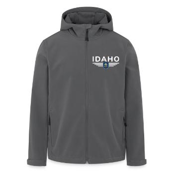 Idaho Fan T-Shirt – Natur & Abenteuer - Recycelte Männer Softshell-Jacke von Stanley/Stella - Anthrazit - Vorne - AI Model Male 185 light (185cm)