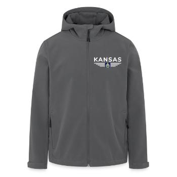 Kansas Fan T-Shirt – Dein Bundesstaat! - Recycelte Männer Softshell-Jacke von Stanley/Stella - Anthrazit - Vorne - AI Model Male 185 light (185cm)