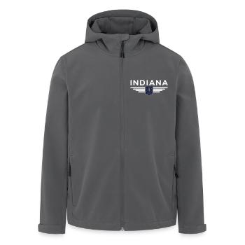 Indiana Fan T-Shirt – Stolz zeigen! - Recycelte Männer Softshell-Jacke von Stanley/Stella - Anthrazit - Vorne - AI Model Male 185 light (185cm)