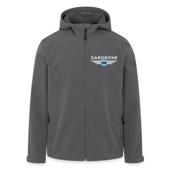 Gaborone T-Shirt für Botswana-Fans - Recycelte Männer Softshell-Jacke von Stanley/Stella - Anthrazit - Vorne - AI Model Male 185 light (185cm)